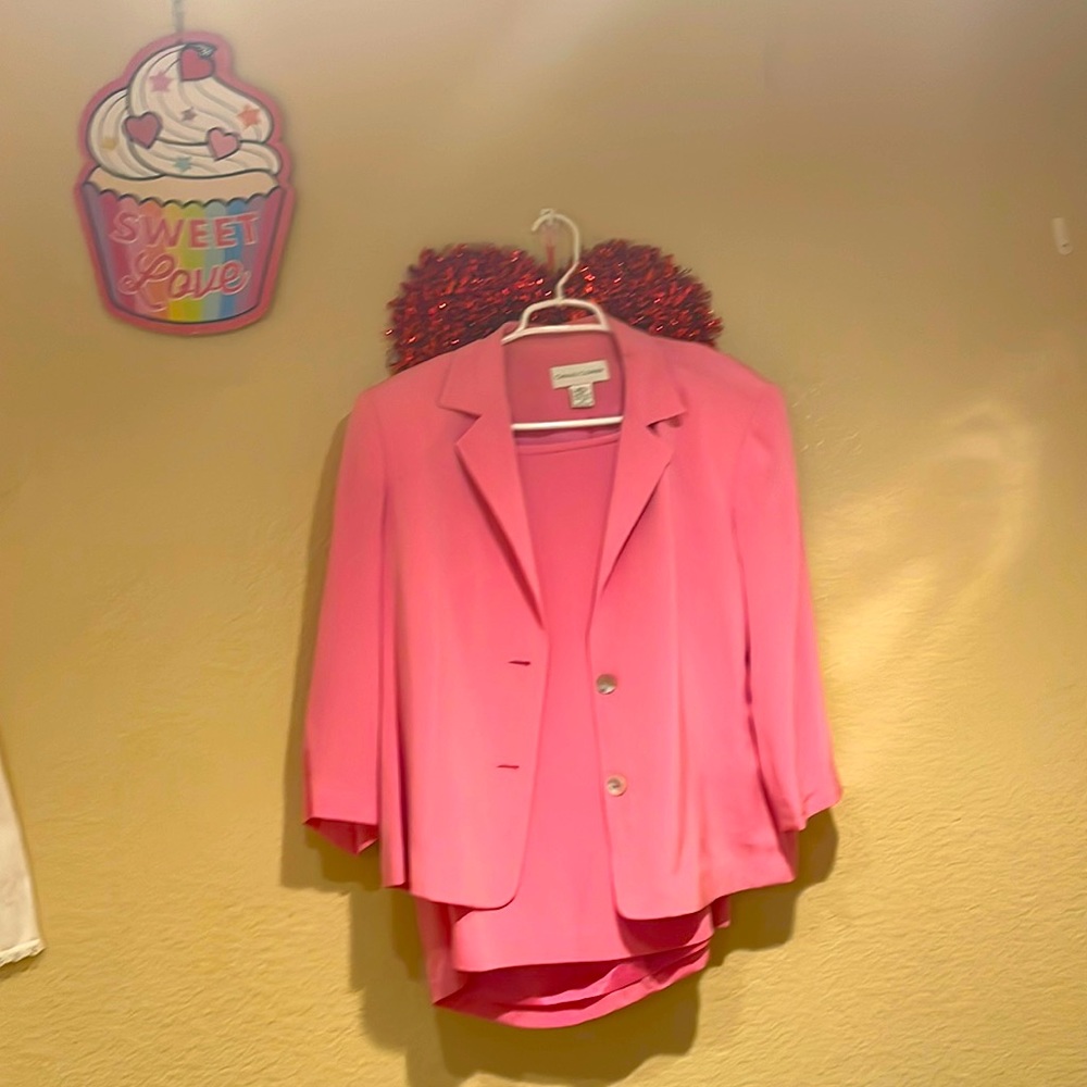 Pretty Pink skirt Suit 2Piece